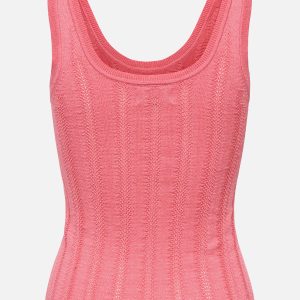 JDYBEAUTY SL GLITTER STRUC TOP KNT CALYPSO CORAL – Image 2