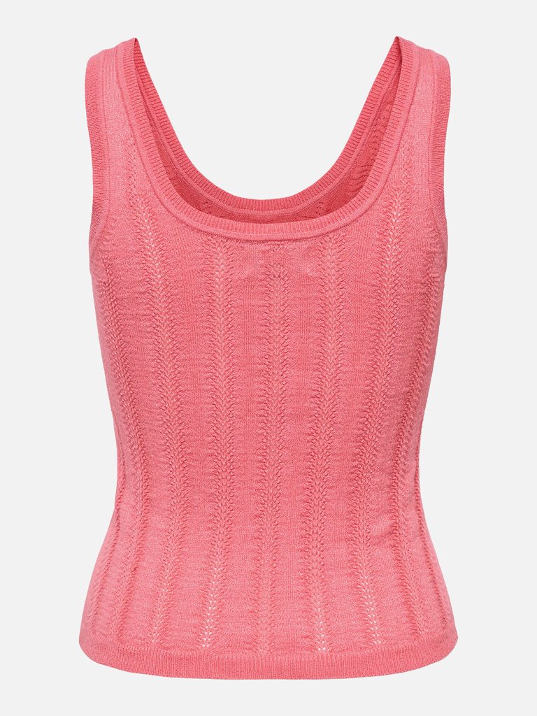 JDYBEAUTY SL GLITTER STRUC TOP KNT CALYPSO CORAL
