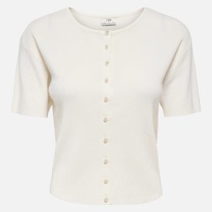 JDYGABY 24 ONECK PEARL CARDIGAN CLOUD DANCER - Image 1