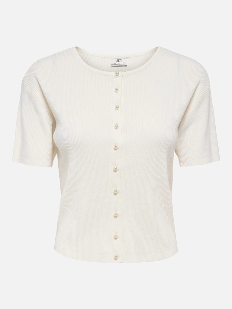 JDYGABY 24 ONECK PEARL CARDIGAN CLOUD DANCER
