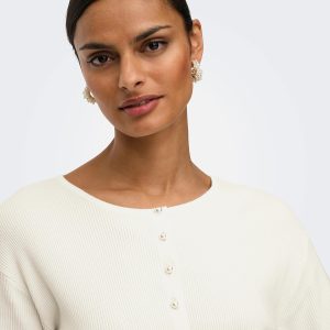 JDYGABY 24 ONECK PEARL CARDIGAN CLOUD DANCER - Image 5