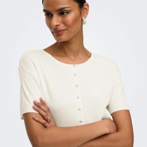 JDYGABY 24 ONECK PEARL CARDIGAN CLOUD DANCER - Image 6