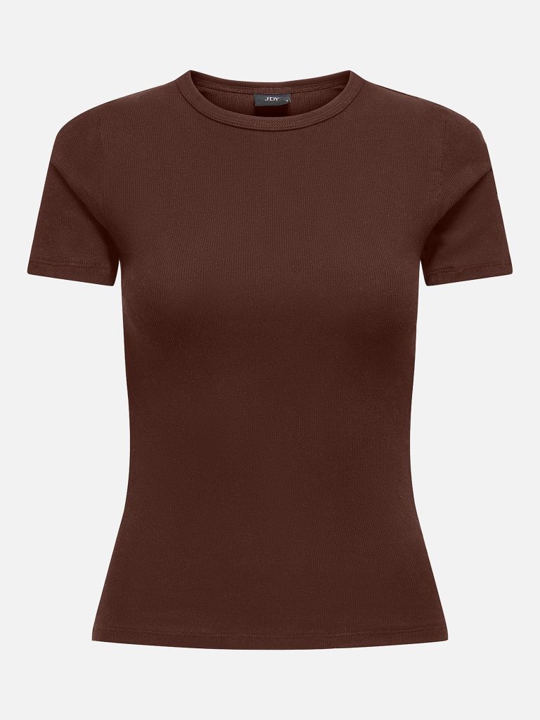 JDYLUCKY SS O NECK TOP JRS CHICORY COFFEE