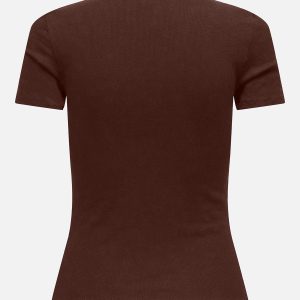 JDYLUCKY SS O NECK TOP JRS CHICORY COFFEE – Image 2