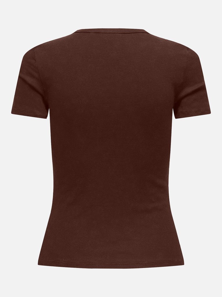 JDYLUCKY SS O NECK TOP JRS CHICORY COFFEE
