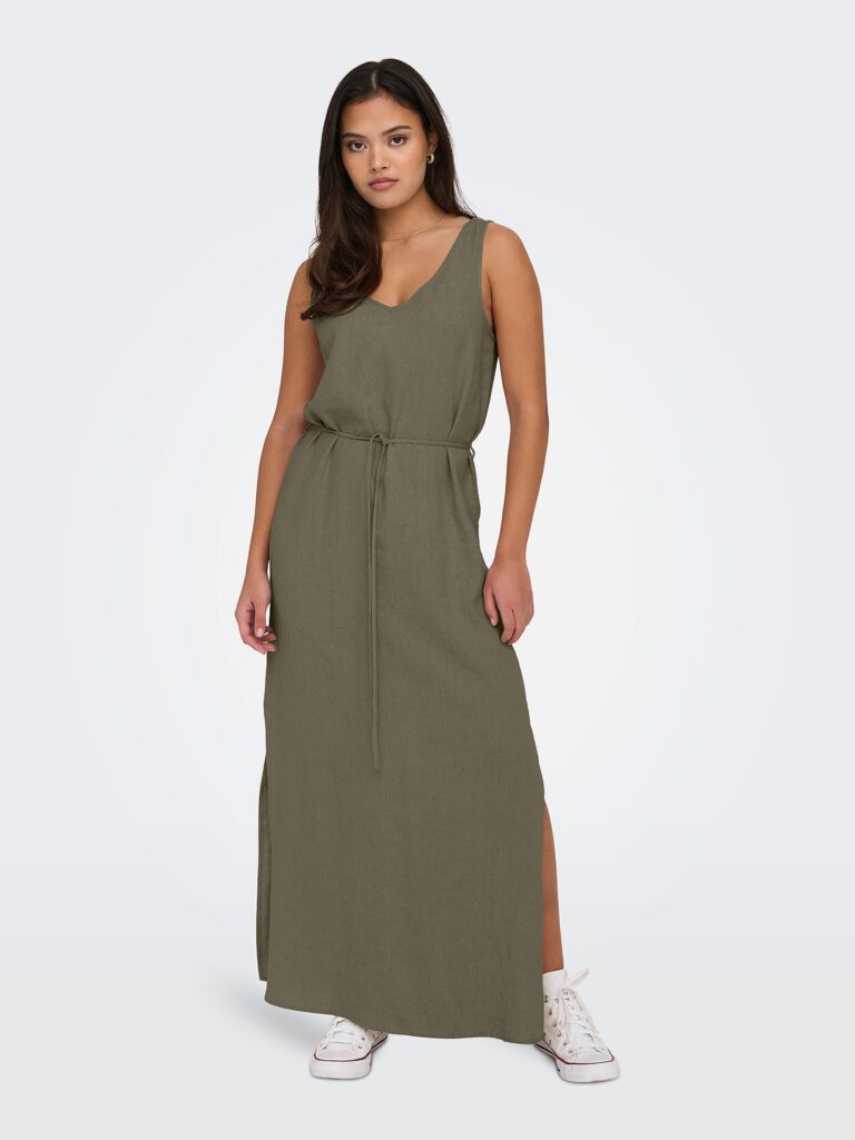 JDYSAY SL LINEN MAXI TIE DRESS KALAMATA
