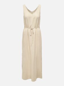 JDYSAY SL LINEN MAXI TIE DRESS OATMEAL