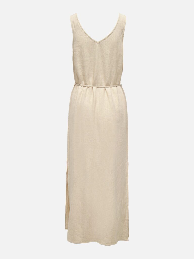 JDYSAY SL LINEN MAXI TIE DRESS OATMEAL