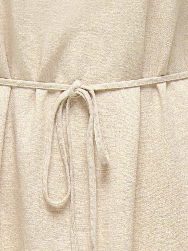 JDYSAY SL LINEN MAXI TIE DRESS OATMEAL