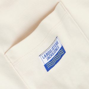 JORBAUMETTES TEE SS CREW ANTIQUE WHITE BLUE – Image 3