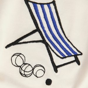 JORBAUMETTES TEE SS CREW ANTIQUE WHITE BLUE – Image 4