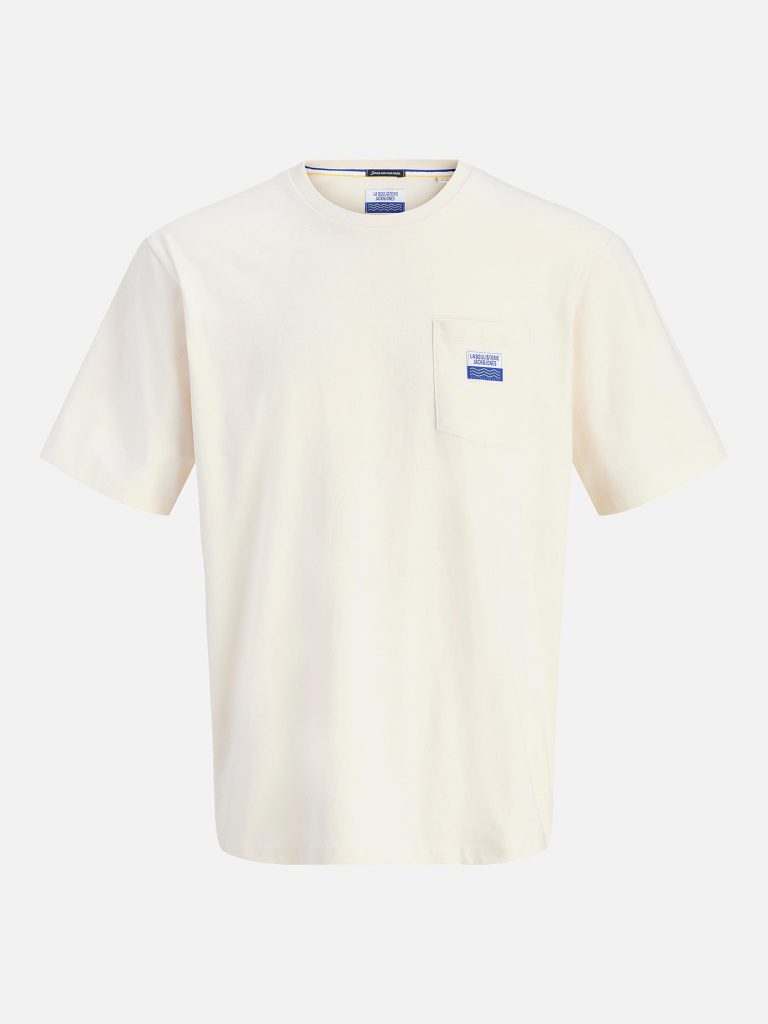 JORBAUMETTES TEE SS CREW ANTIQUE WHITE PURPLE