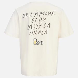 JORBAUMETTES TEE SS CREW ANTIQUE WHITE YELLOW - Image 2
