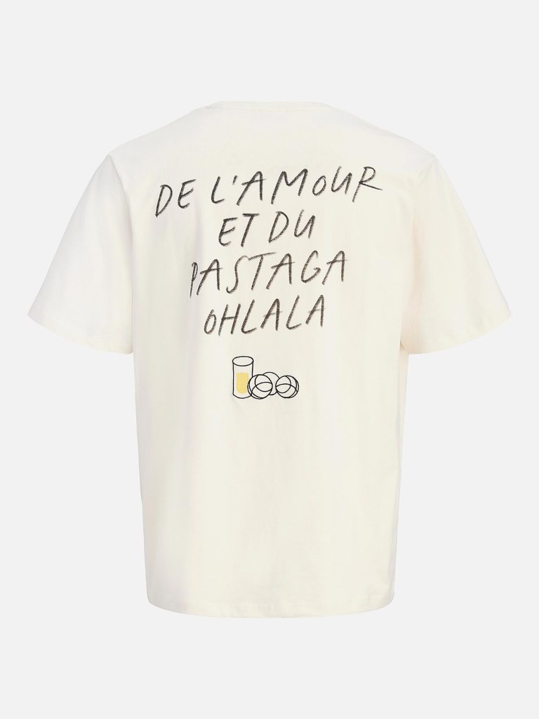 JORBAUMETTES TEE SS CREW ANTIQUE WHITE YELLOW