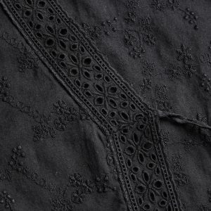 JXJADE BRODERIE SL VEST WVN BLACK - Image 3