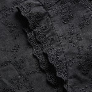 JXJADE BRODERIE SL VEST WVN BLACK - Image 4