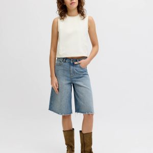 JXLIANA SL TOP DNMM OFF WHITE DENIM - Image 3