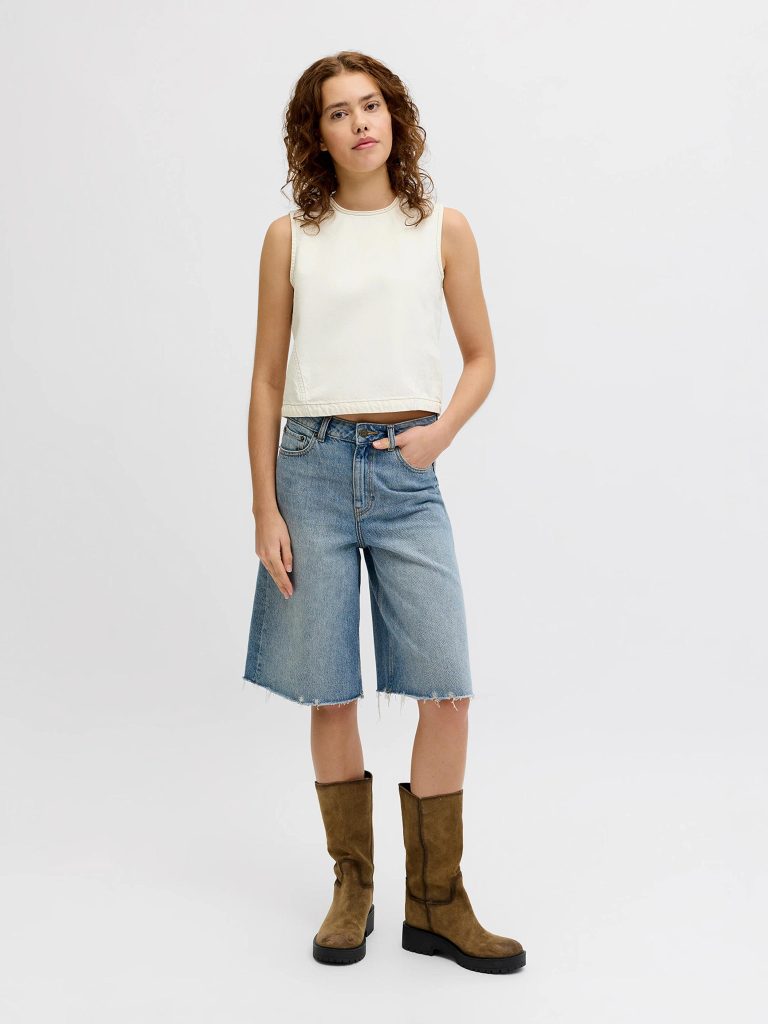 JXLIANA SL TOP DNMM OFF WHITE DENIM