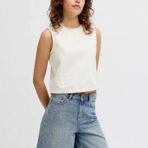 JXLIANA SL TOP DNMM OFF WHITE DENIM - Image 5
