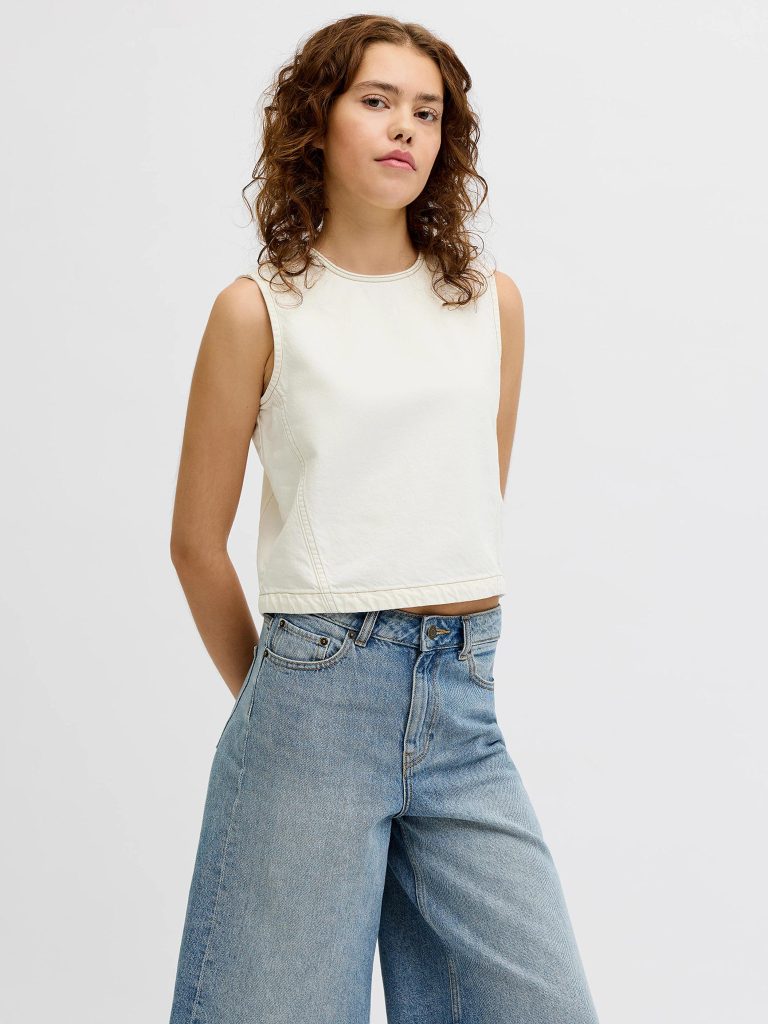 JXLIANA SL TOP DNMM OFF WHITE DENIM