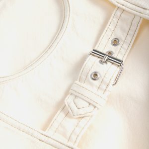 JXLIANA SL TOP DNMM OFF WHITE DENIM - Image 6
