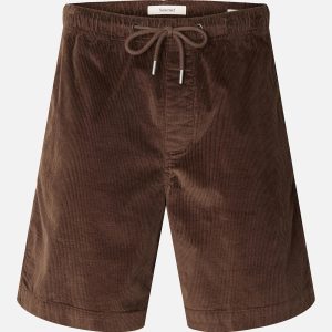 SLHREGULARJACE CORDUROY SHORTS BRACKEN – Image 1