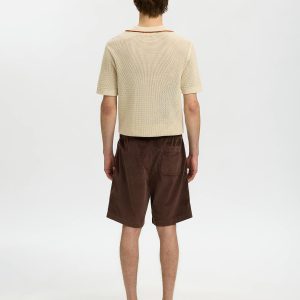 SLHREGULARJACE CORDUROY SHORTS BRACKEN – Image 2