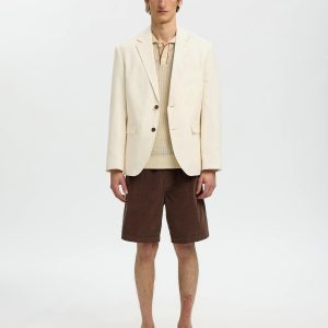 SLHREGULARJACE CORDUROY SHORTS BRACKEN – Image 3