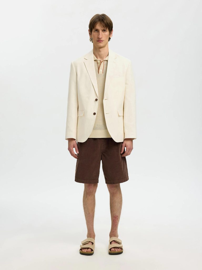 SLHREGULARJACE CORDUROY SHORTS BRACKEN