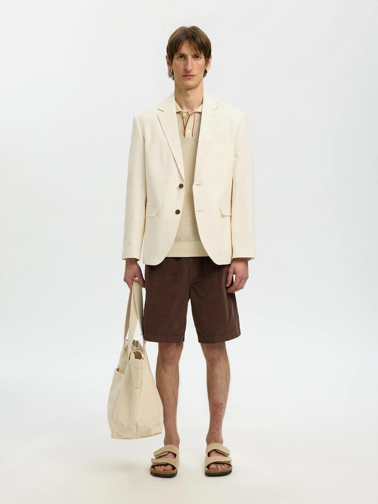 SLHREGULARJACE CORDUROY SHORTS BRACKEN