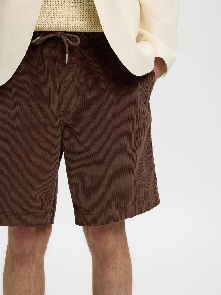 SLHREGULARJACE CORDUROY SHORTS BRACKEN