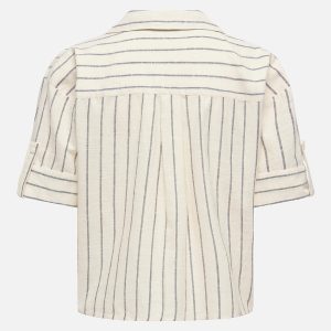 ONLTIZANA STRIPE SS SHIRT WVN SILVER LINING – Image 2