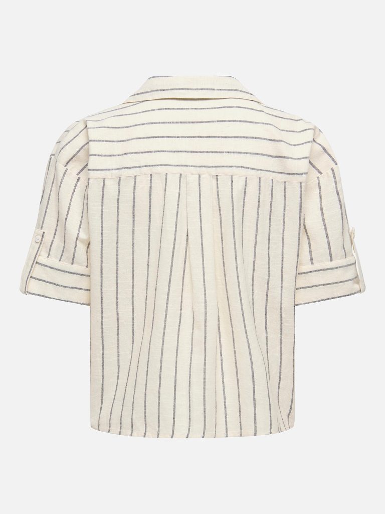 ONLTIZANA STRIPE SS SHIRT WVN SILVER LINING