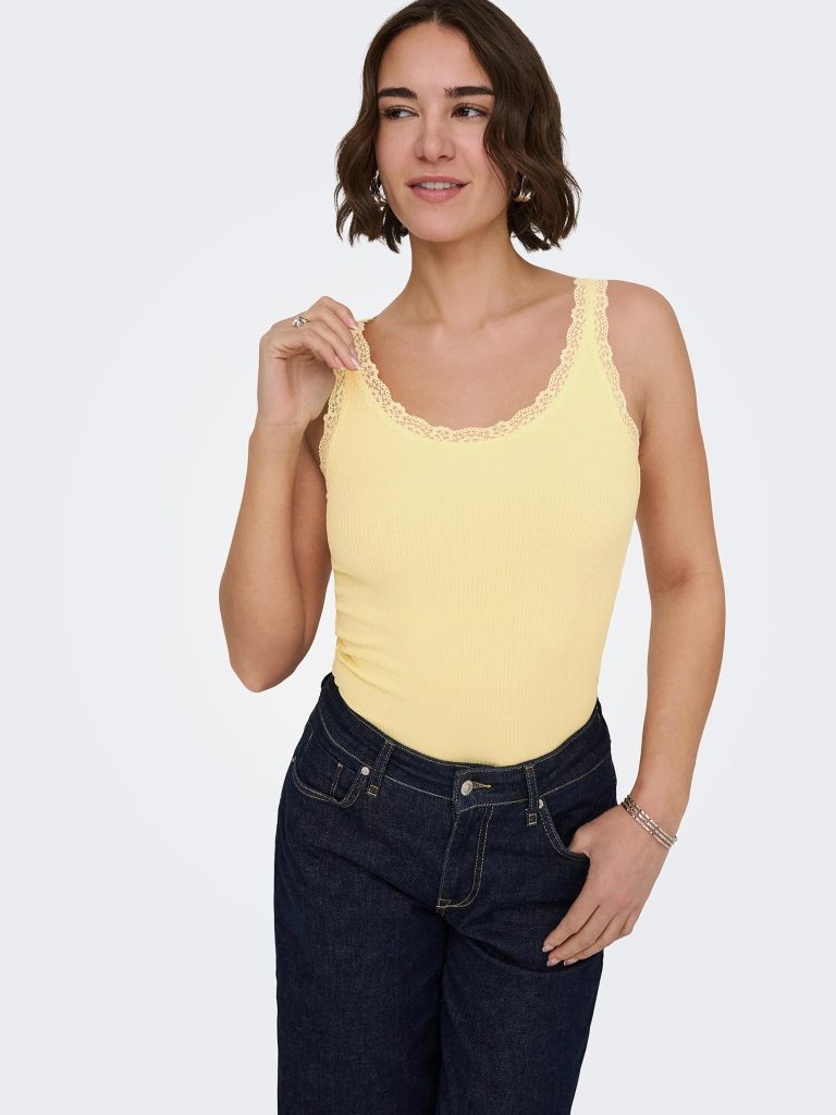 ONLSARA SHARAI TANK TOP DOUBLE CREAM