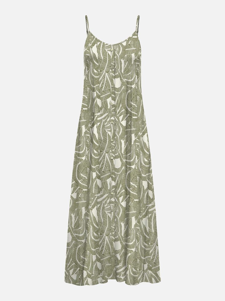 ONLNOVA LIFE VIS GIGI LONG DRESS VAPOUROUS GRAY