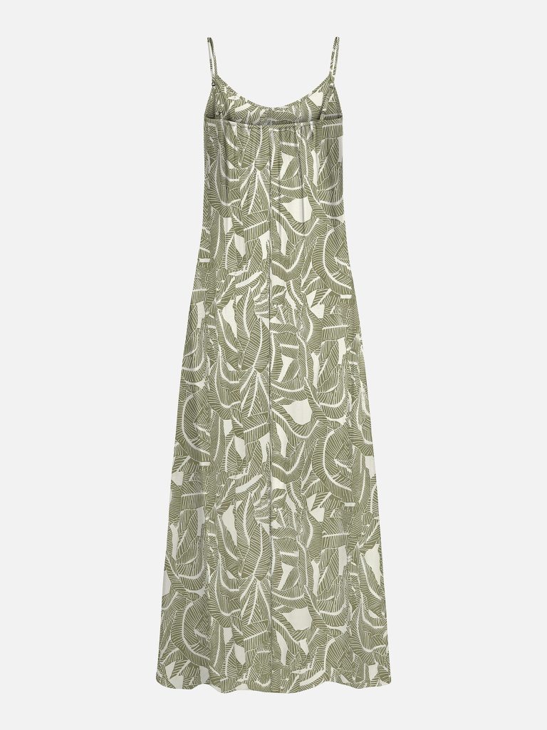 ONLNOVA LIFE VIS GIGI LONG DRESS VAPOUROUS GRAY