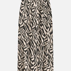 ONLNOVA LIFE VIS BUTTON SKIRT BLACK ZEBRA - Image 1