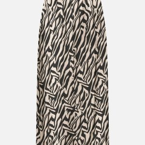 ONLNOVA LIFE VIS BUTTON SKIRT BLACK ZEBRA - Image 2