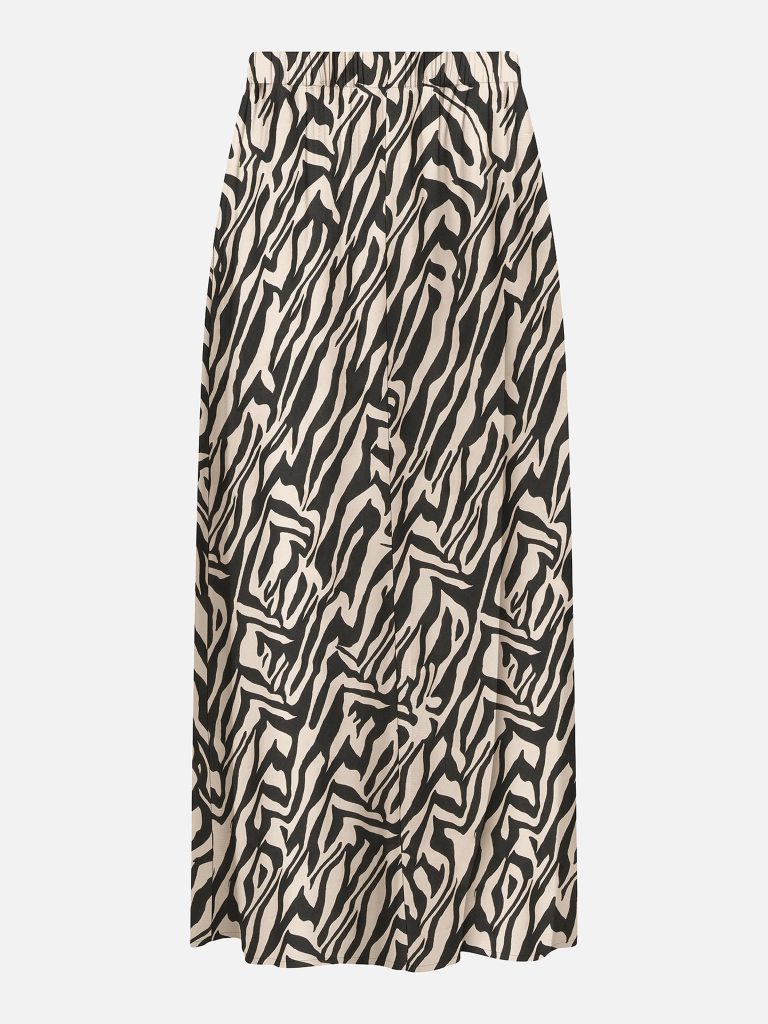 ONLNOVA LIFE VIS BUTTON SKIRT BLACK ZEBRA