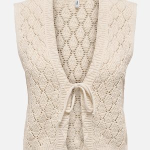 ONLCHILI SL STRING VEST KNT ECRU – Image 1