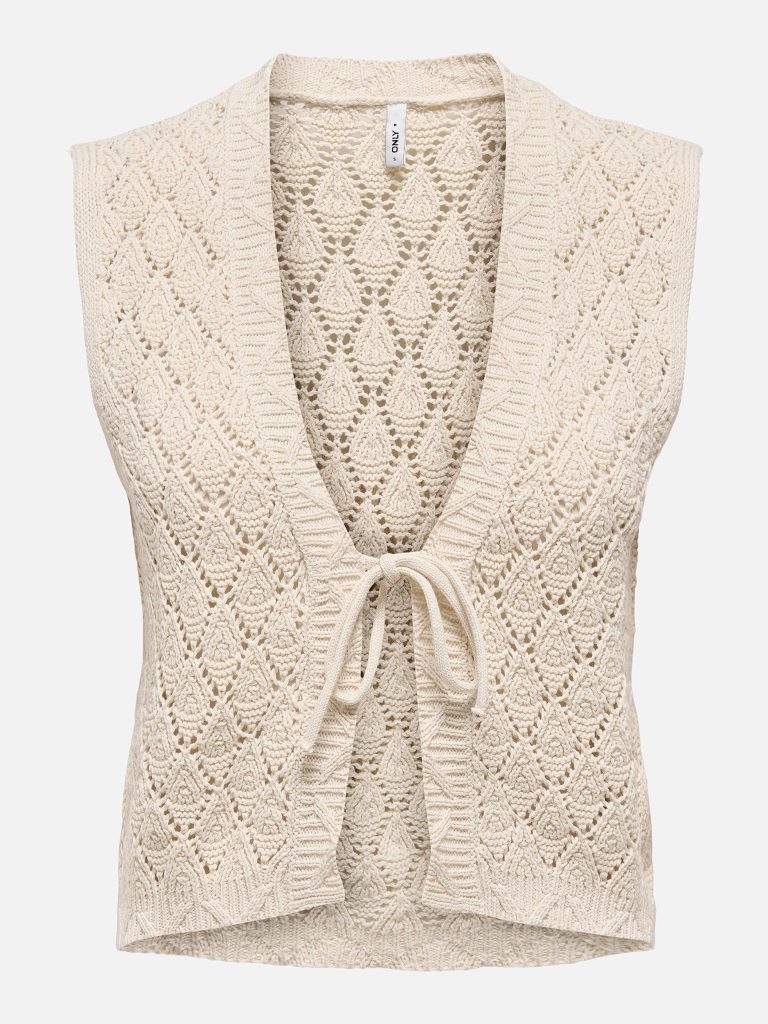 ONLCHILI SL STRING VEST KNT ECRU