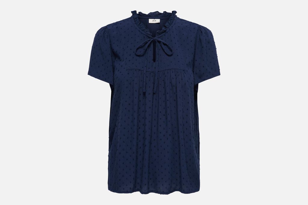 JDYLIMA LIFE SS TOP WVN NOOS BLACK IRIS
