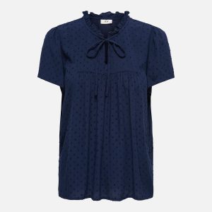 JDYLIMA LIFE SS TOP WVN NOOS BLACK IRIS – Image 1