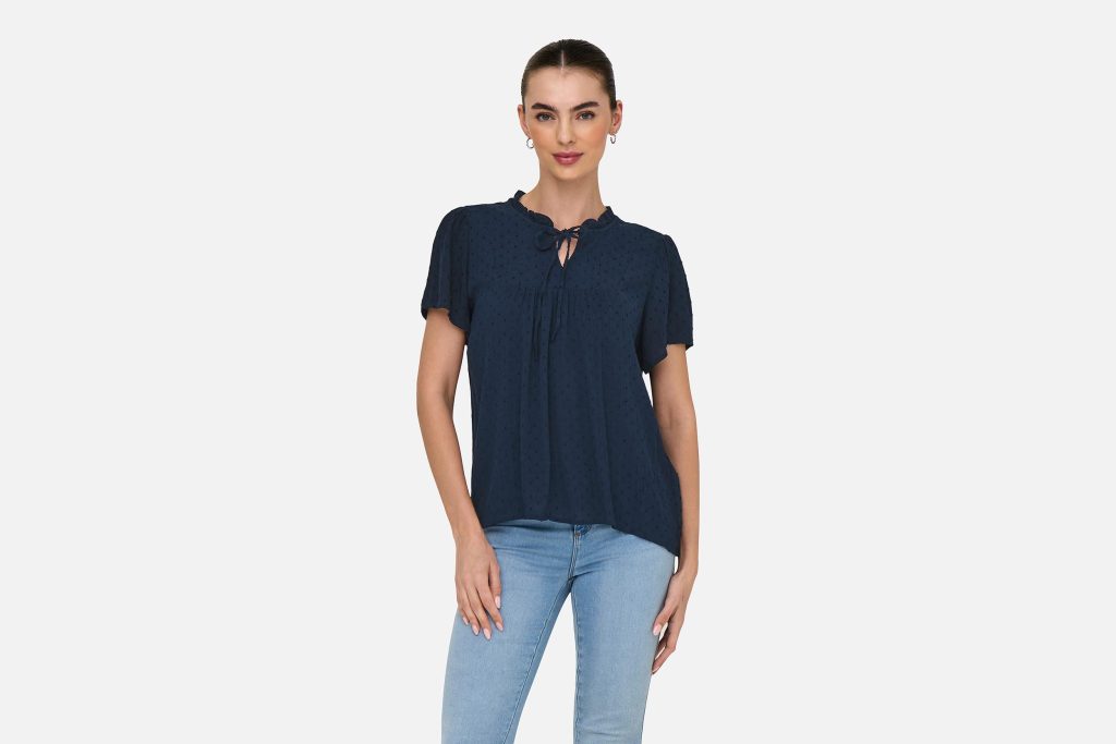 JDYLIMA LIFE SS TOP WVN NOOS BLACK IRIS