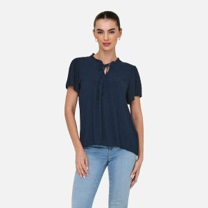 JDYLIMA LIFE SS TOP WVN NOOS BLACK IRIS – Image 3