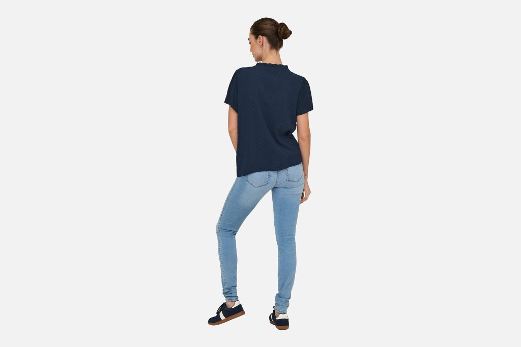 JDYLIMA LIFE SS TOP WVN NOOS BLACK IRIS