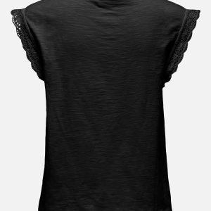 JDYSALVA LIFE SL CROCHET TOP BLACK - Image 2