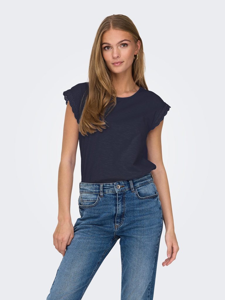 JDYSALAVA LIFE SL CROCHET TOP JRS NOOS SKY CAPTAIN