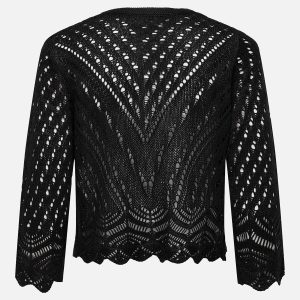 JDYSUN 34 CROPPED CARDIGAN KNT BLACK – Image 2