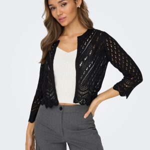 JDYSUN 34 CROPPED CARDIGAN KNT BLACK – Image 6